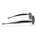 The ‘Aveline’ Oval Sunglasses | Silver Blue