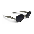 The ‘Aveline’ Oval Sunglasses | Silver Noir