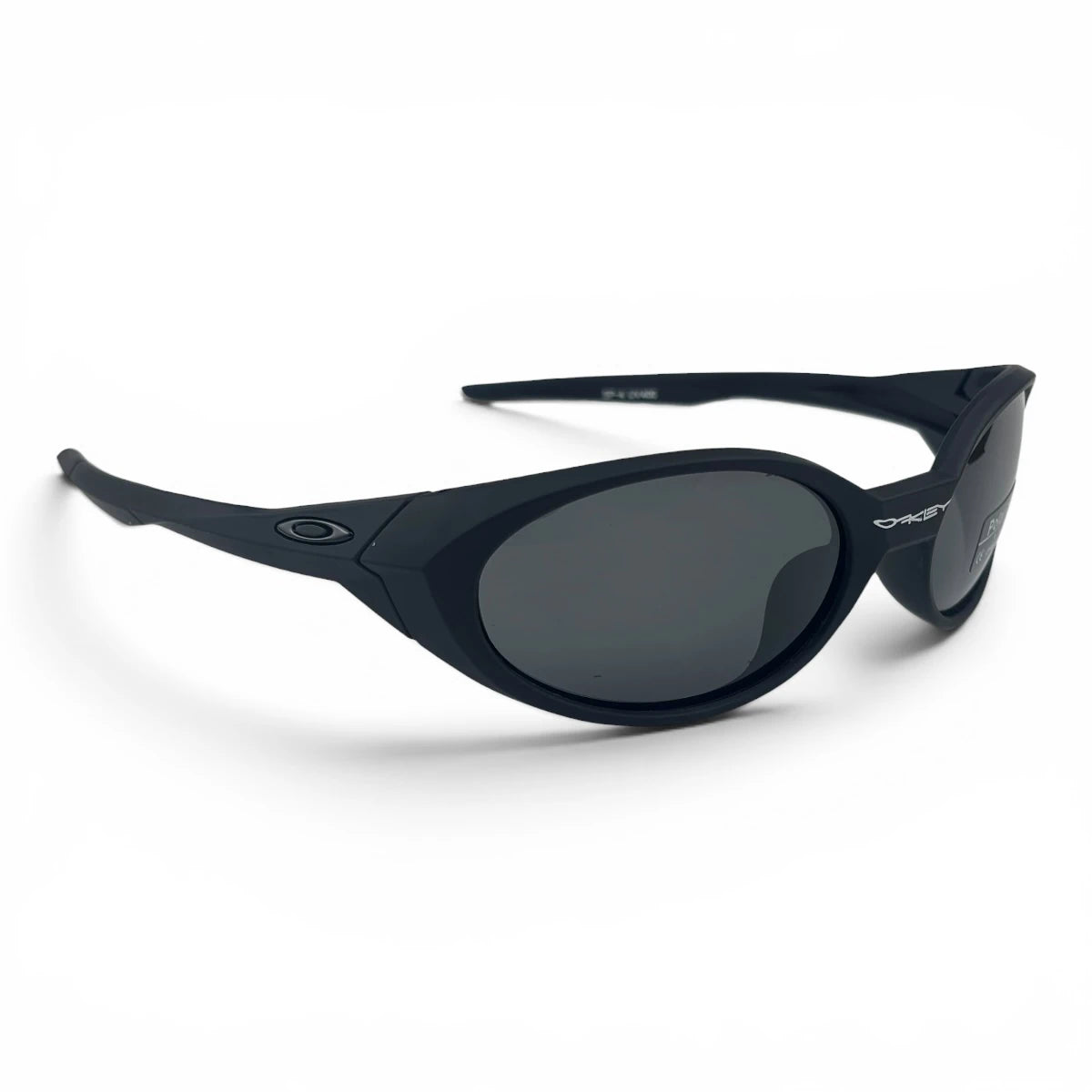 The Vortex Sport Wrap sunglasses in Black with Smoke lenses, straight front view