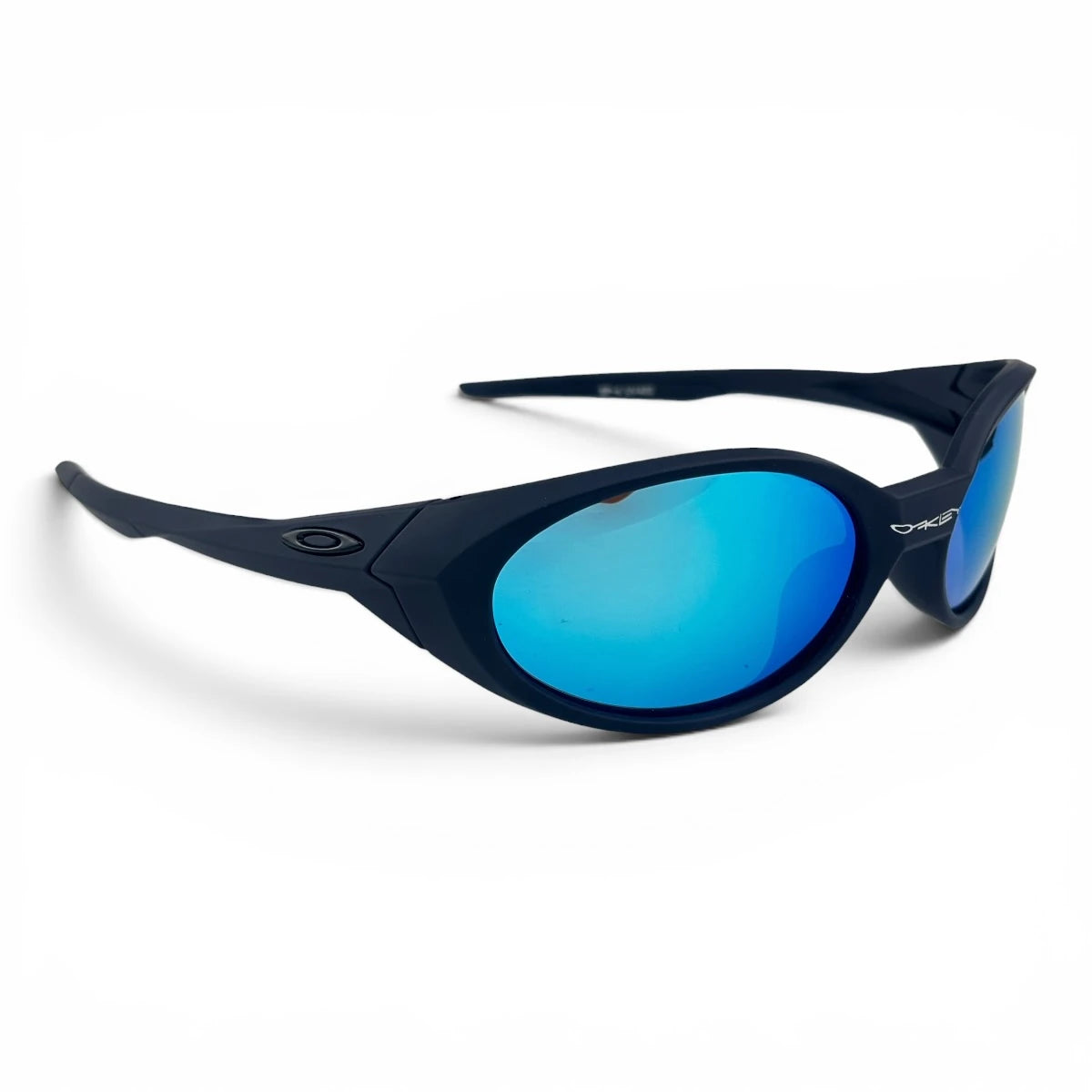 The Vortex Sport Wrap sunglasses in Blue with Blue Mirror lenses, straight front view