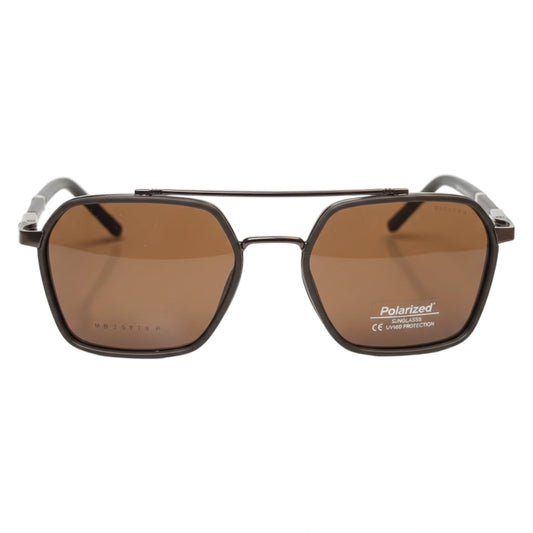 The Aviator-X [Geometric] Sunglasses | Brown & Bronze