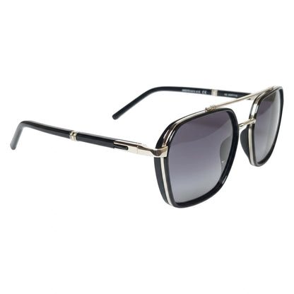 The Aviator-X [Geometric] Sunglasses | Silver & Smoke