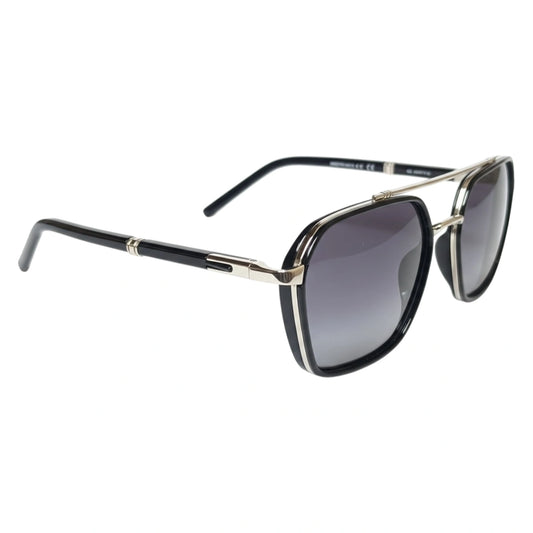 The Aviator-X [Geometric] Sunglasses | Silver & Smoke