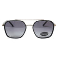 The Aviator-X [Geometric] Sunglasses | Silver & Smoke