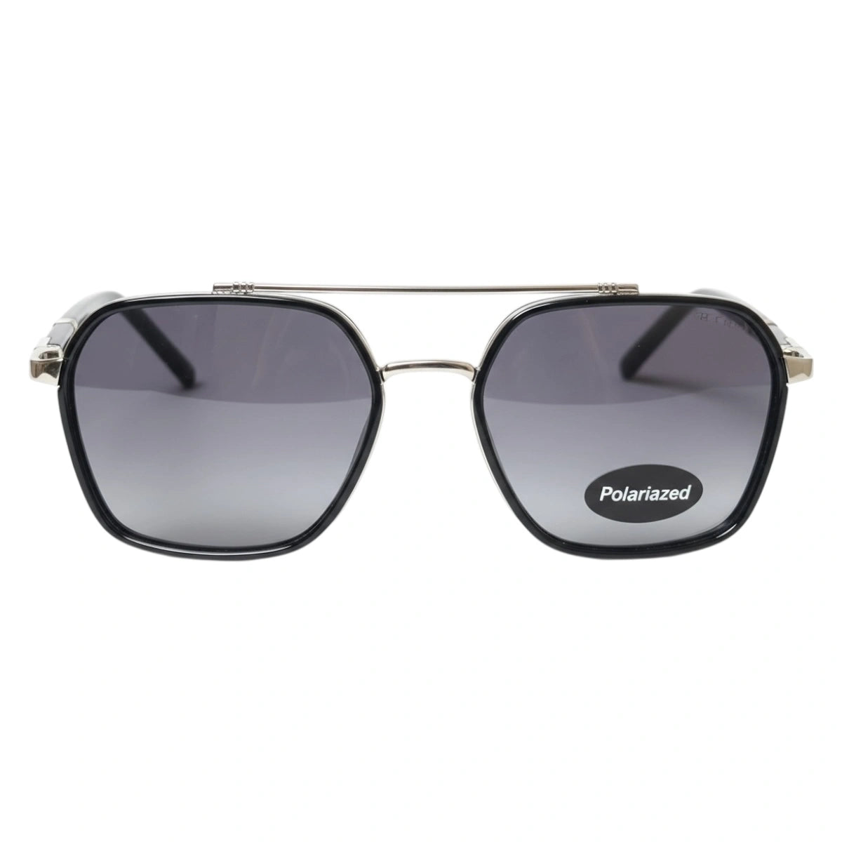 The Aviator-X [Geometric] Sunglasses | Silver & Smoke