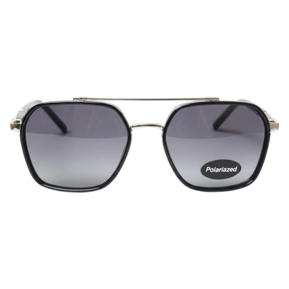 The Aviator-X [Geometric] Sunglasses | Silver & Smoke