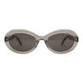 The Muse [Chunky Oval] Sunglasses | Smoke Grey
