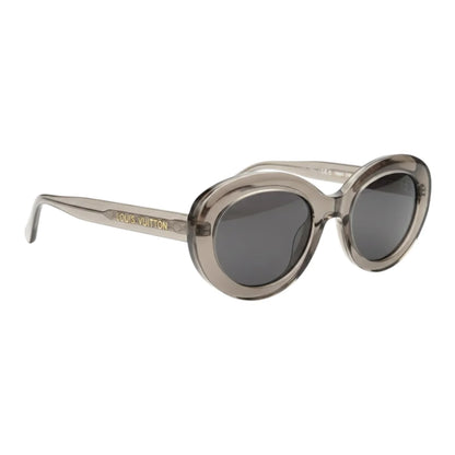 Oval sunglasses with a white background