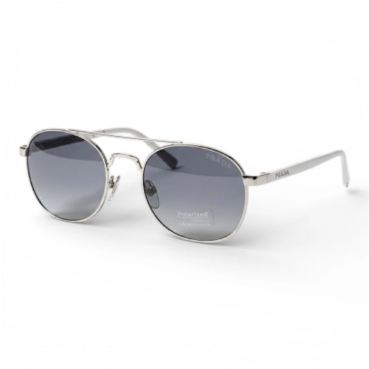 The Venture [Round Double-Bridge] Sunglasses | Silver Polarized