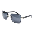 The 'Vanguard' Rimless Square Sunglasses | Silver & Black