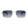 The 'Vanguard' Rimless Square Sunglasses | Gold & Black