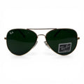 The ‘Vela’ Aviator Sunglasses | Gold / Green