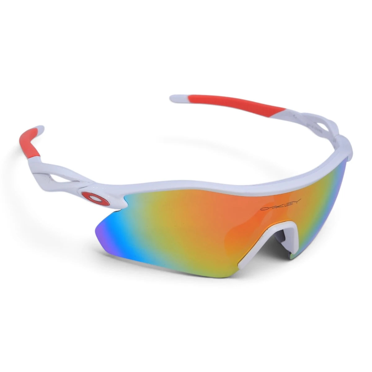 U&EYE Verve white frame red yellow mirror lens sport wrap sunglasses product image 2