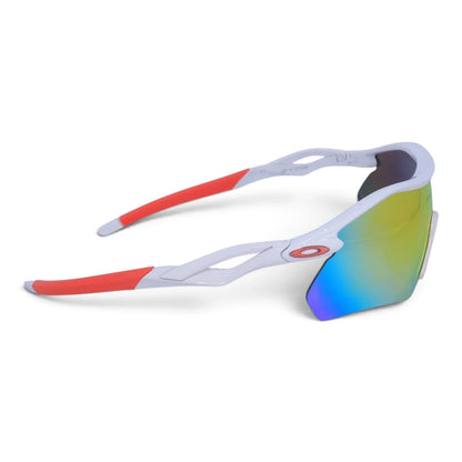 U&EYE Verve white frame red yellow mirror lens sport wrap sunglasses product image 3