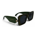 The ‘Vesper’ Shield-Square Sunglasses | Olive Green