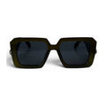 The ‘Vesper’ Shield-Square Sunglasses | Olive Green