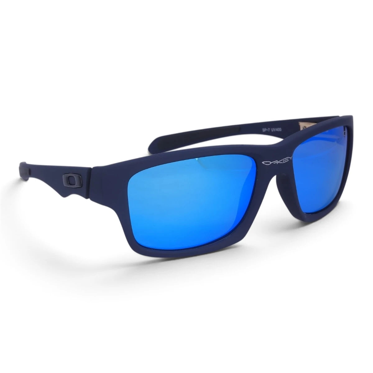 U&EYE Waymark black frame blue lens sport rectangle sunglasses product image 2